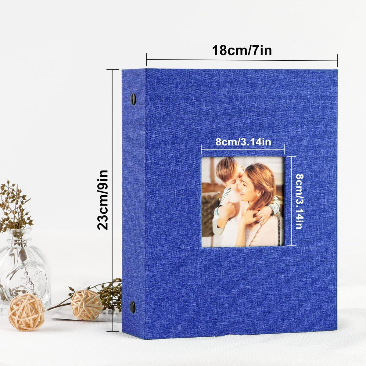 Fotobuch 200 Taschen 10x15 Leinen Einsteckalbum Blau