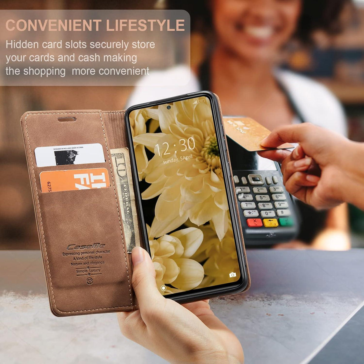 CaseMe Handyhülle Xiaomi Redmi Note 11 Pro/Note 12 Pro 5G/4G Braun