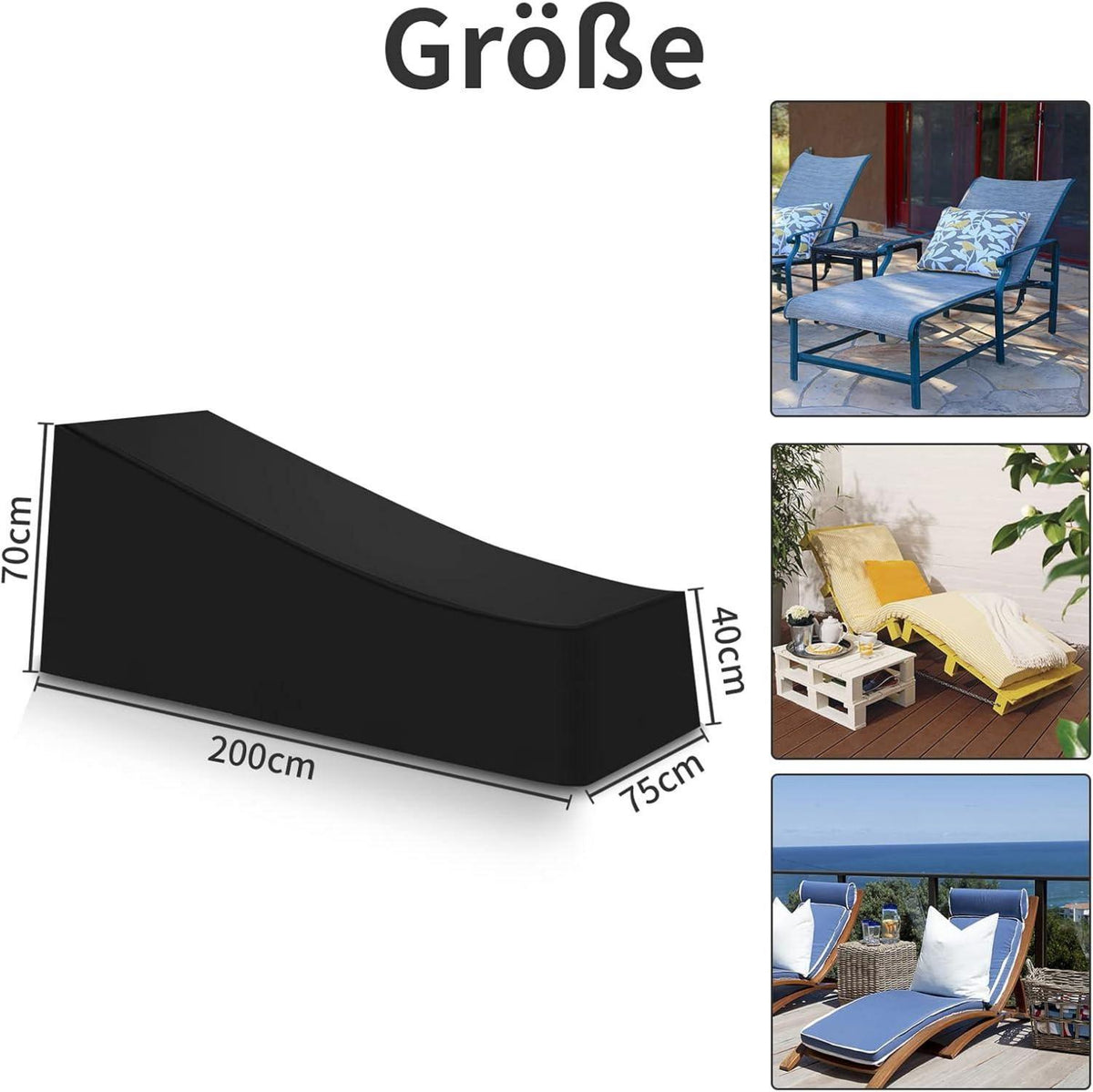 Gartenliege Abdeckung 420D Oxford Gewebe Wasserdicht