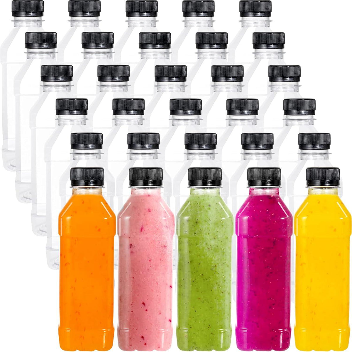 30er Set 300ml PET Saftflaschen mit Sicherheitsdeckel
