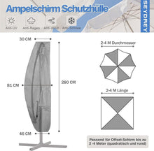 Seydrey Sonnenschirm Schutzhülle 420D Ampelschirm Abdeckung
