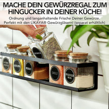 LIKAYA®️ Gewürzregal 2er Set Schwarzes Metallregal für
