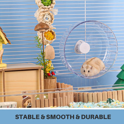 15cm Laufrad Hamster Leise Transparent für Kleintier Haustier