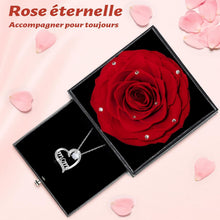 Ewige Rose Geschenkbox mit Mama Halskette, 925 Silber
