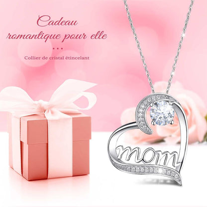 Ewige Rose mit Mom Halskette - Geschenk für Mama, Sterling-Silber