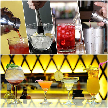 Edelstahl Cocktailshaker Set 750ML 10tlg Bar Mixer Kit