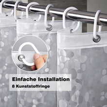 Duschvorhang 120x200cm Wasserdicht Transparent mit Gewicht