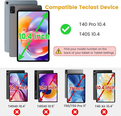 TECLAST T40 Pro/T40S 10.4 Zoll PU Leder Hülle mit Ständer