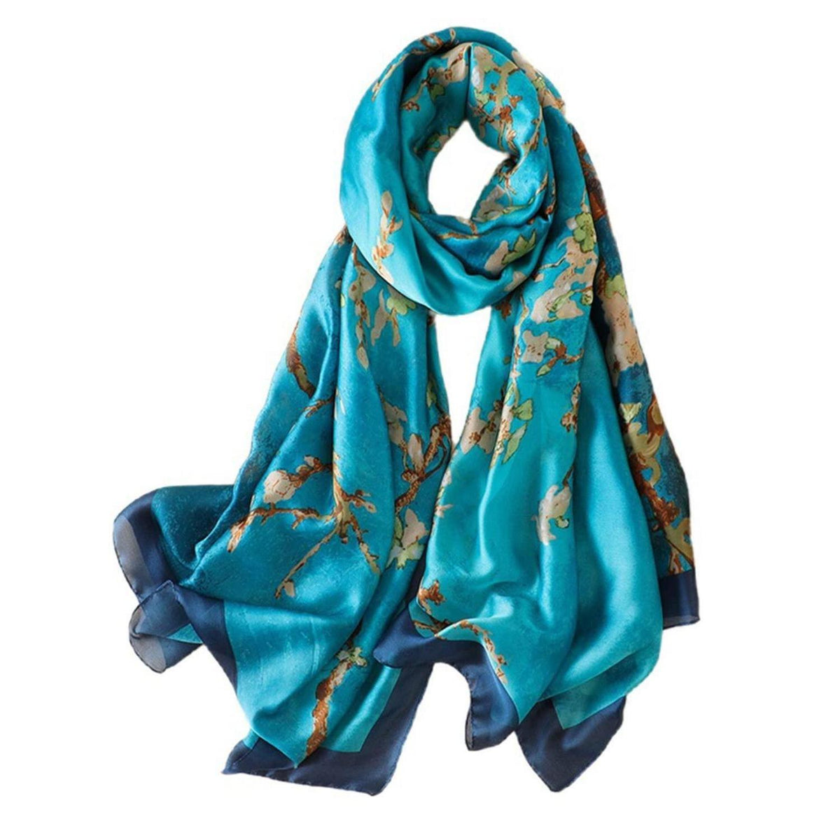 Seidenschal Damen Elegant mit Muster, Maschinenwaschbar