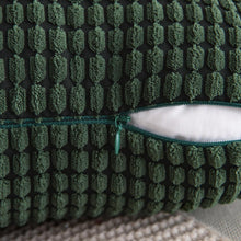 MIULEE 2er Set Kordsamt Kissenbezug 40x40 cm Dunkelgrün