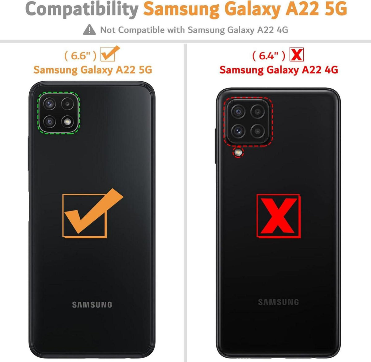 Samsung Galaxy A22 5G Handyhülle - Premium Leder Flipcase in