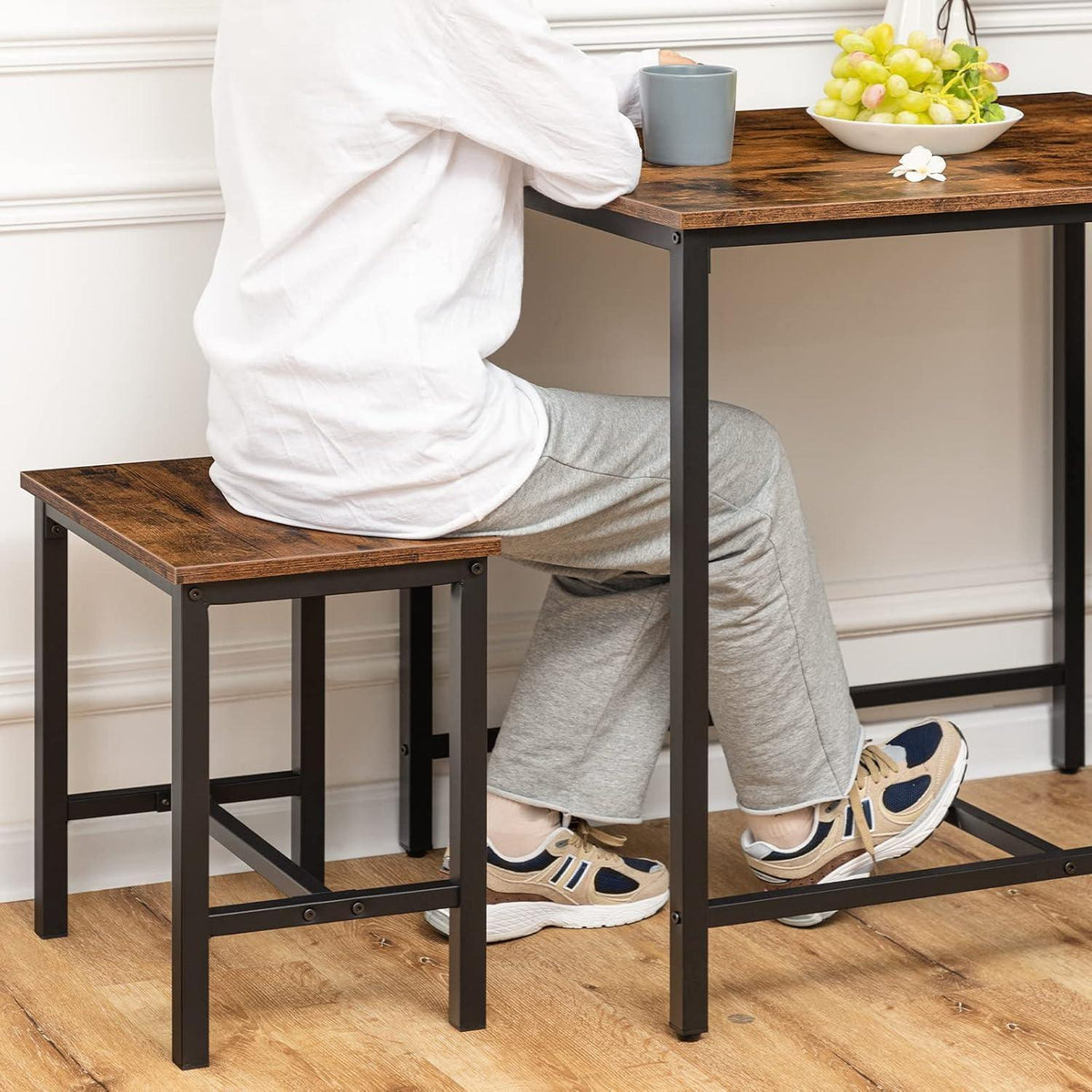 Bartisch Set mit Barhockern – Küchentisch für 2 Personen