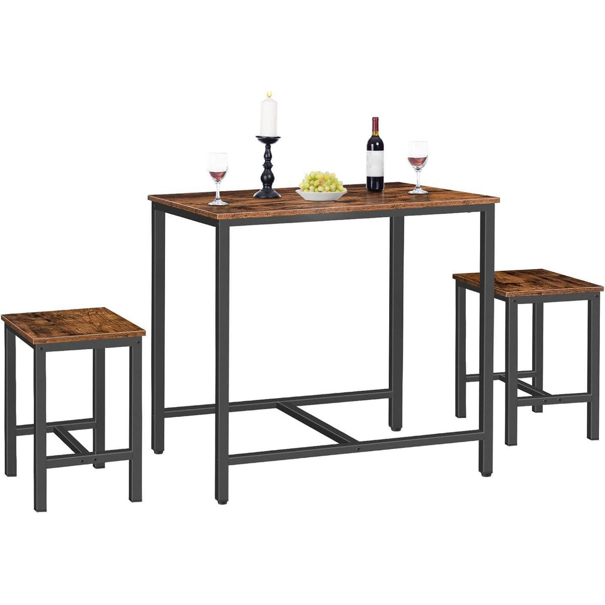Bartisch Set mit Barhockern – Küchentisch für 2 Personen