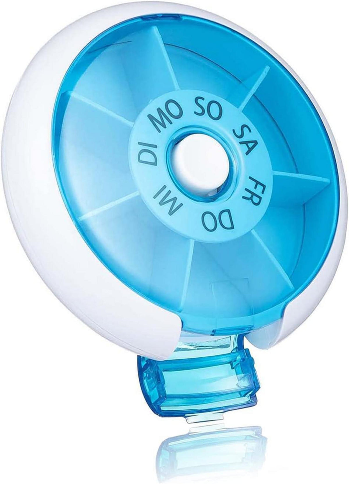 Pillendose für 7 Tage Blau Rotate Tragbar & Leicht