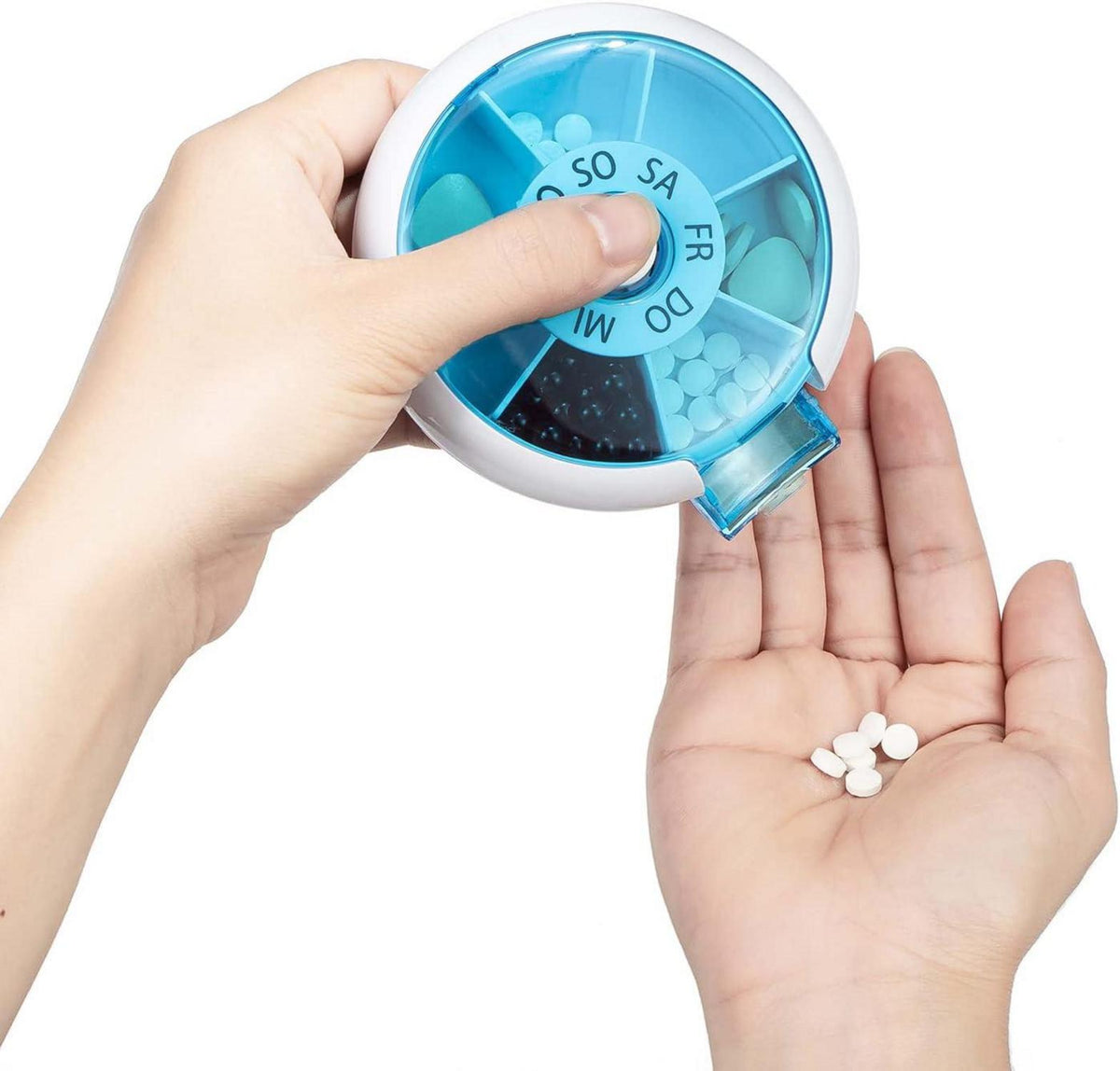 Kafeiya Pillendose 7 Tage Blau Leicht Tragbare Tasche