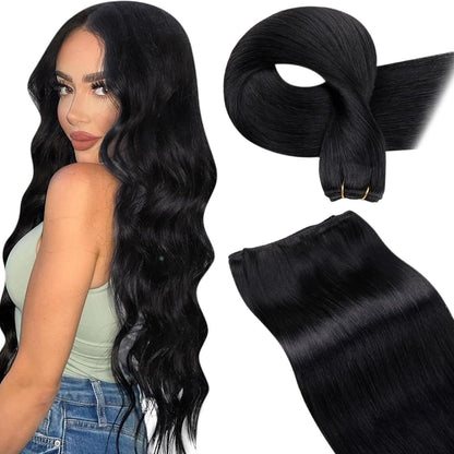 Echthaar Tressen 50cm – Weft Haarverlängerung 100g