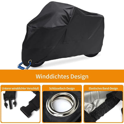 Motorrad Abdeckplane Wasserdicht 245x105x125cm – Winterfest & Sicher