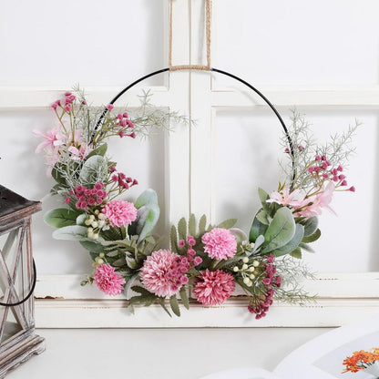 Künstlicher Türkranz mit Blumen – Frühlingsdeko für Tür & Fenster