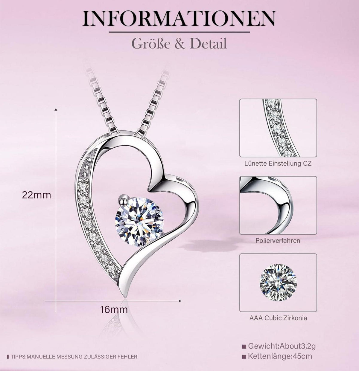 Ewige Rose Infinity Rosen mit Kette und Geschenkbox