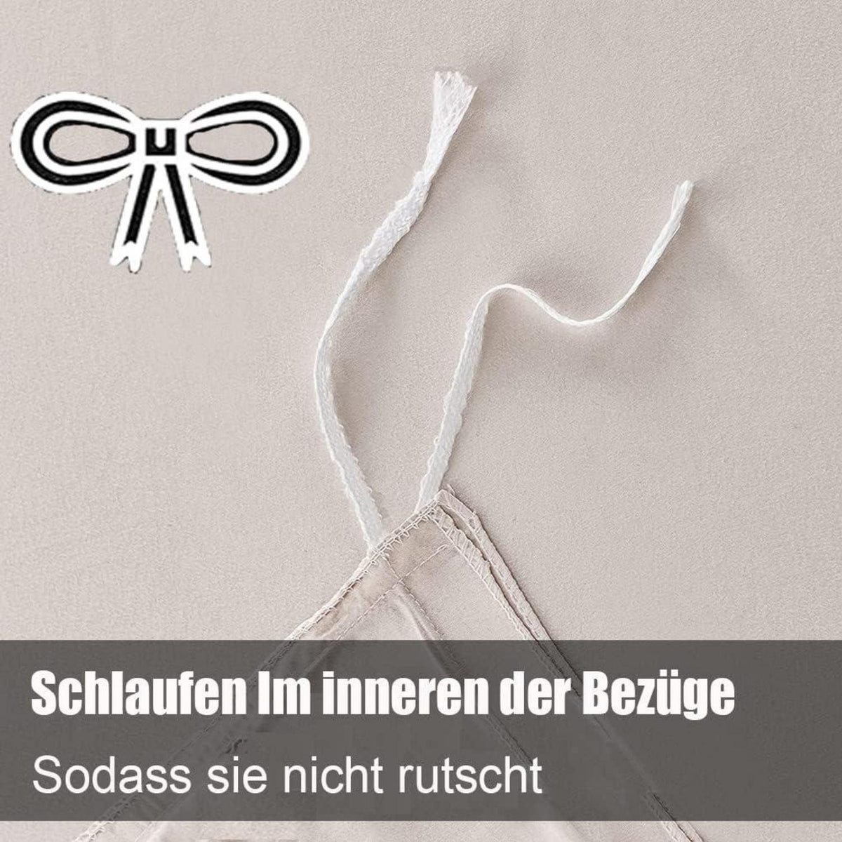 Bettwäsche Beige 135x200 6tlg. Mikrofaser Weich Bügelfrei