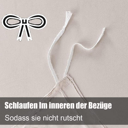 Bettwäsche Beige 135x200 6tlg. Mikrofaser Weich Bügelfrei