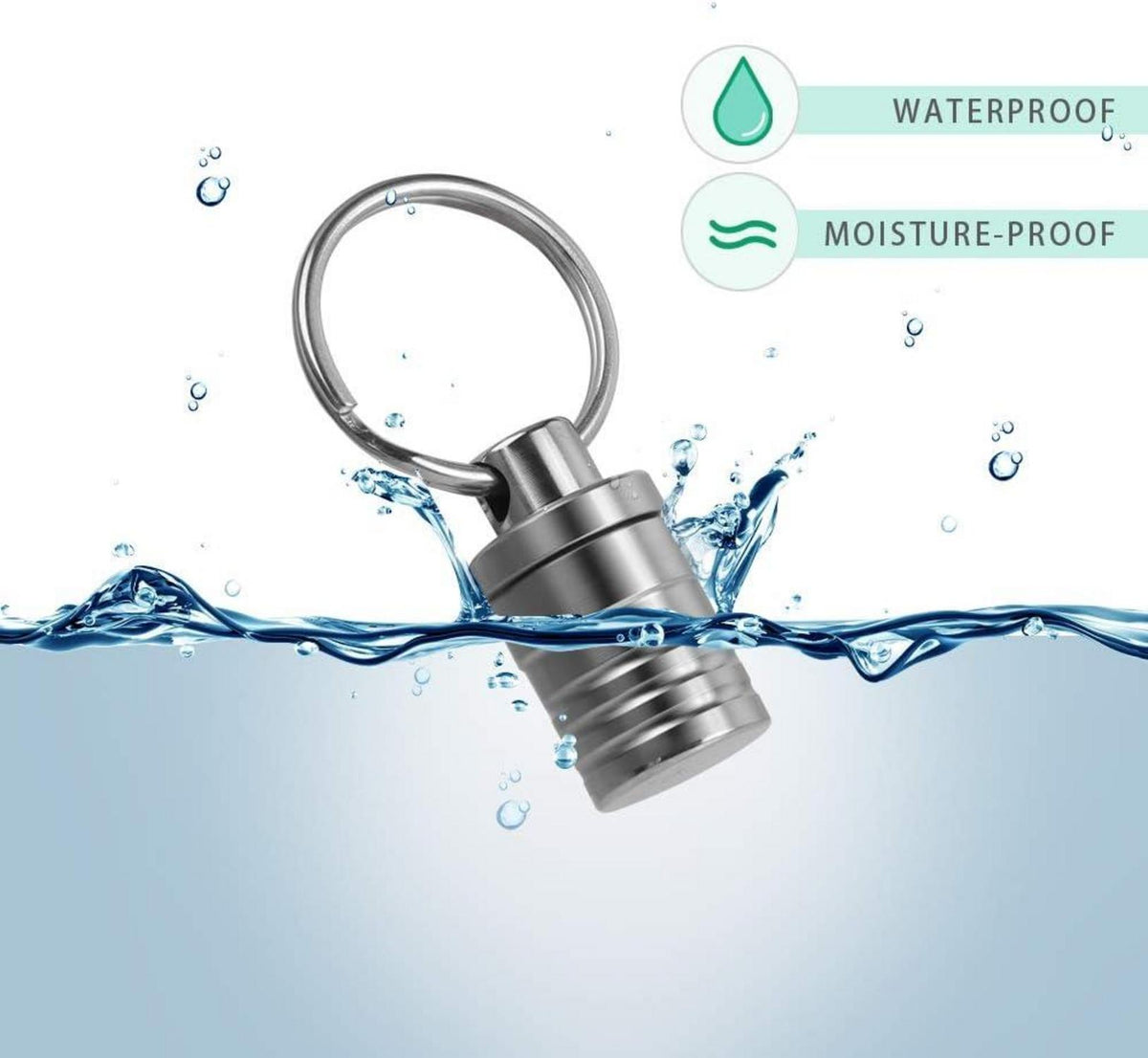 Mini Titan Pillendose Schlüsselanhänger Wasserdicht Leicht