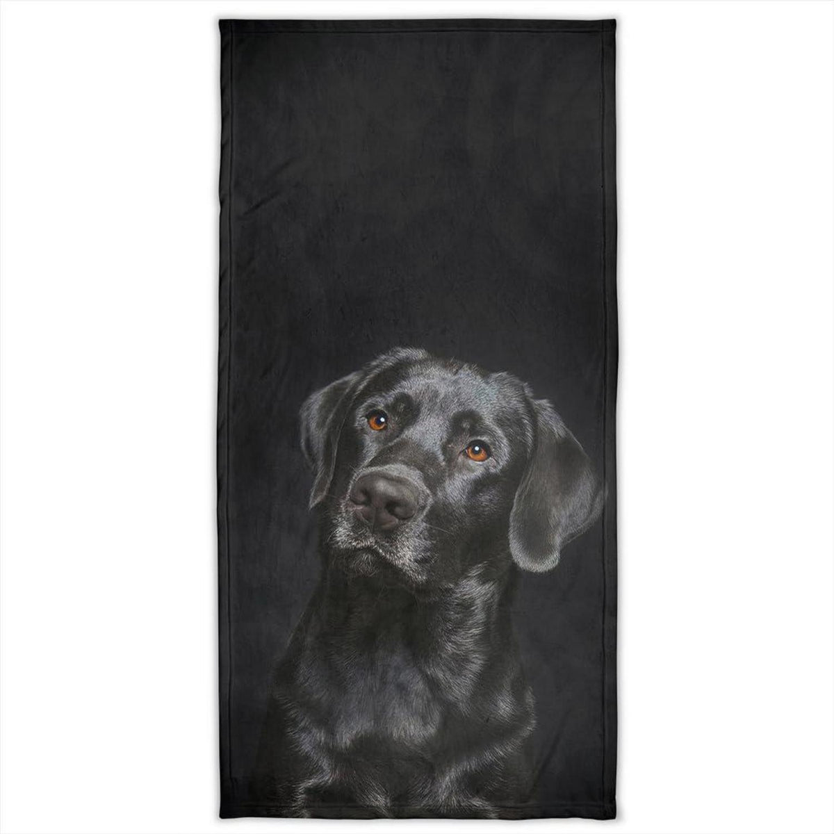 Strandtuch Mikrofaser Labrador Schwarz 70x140 cm