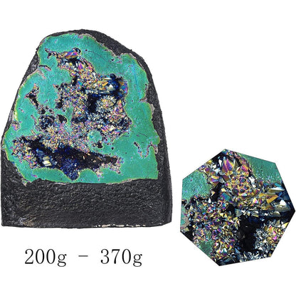 Titan-beschichteter Kristall Cluster Geode, mehrfarbig, 200-370g