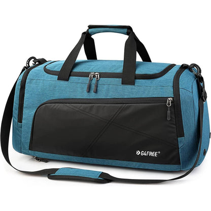 Reise-Sporttasche 45L mit Nassfach und Schuhfach, Blau