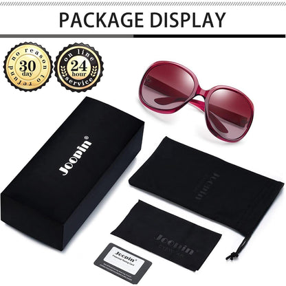 Übergroße Damen Sonnenbrille polarisiert UV400 transparent Rosenrot