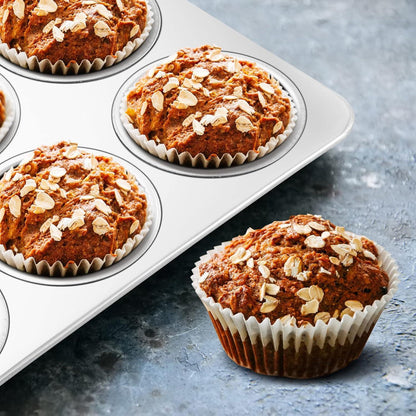 Edelstahl Muffinform 12-Loch für Muffins, Cupcakes & Kuchen