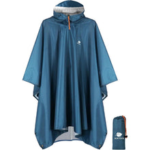 ANYOO Leichter Wasserdichter Regenponcho mit Kapuze und
