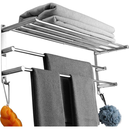 Ausziehbarer Handtuchhalter Edelstahl 43-78cm ohne Bohren