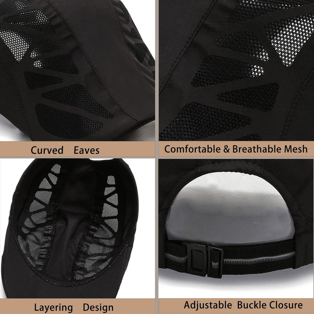 Herren Schirmmütze atmungsaktiv – Baskenmütze für Outdoor & Sport