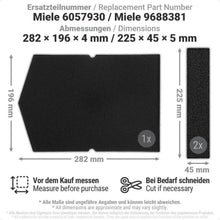 Trockner Filter für Miele 6057930 9688381/9688380