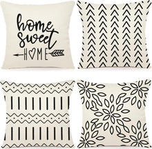 Kissenbezüge Leinen Dekokissen Sofa Gartenbett Couch 45x45cm Set