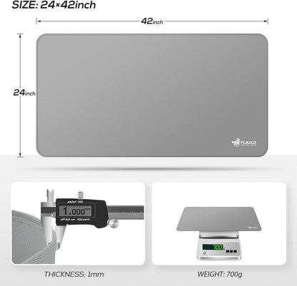 Feuerfeste Grillmatte Silbergrau 106.7 x 61 cm Multifunktionale Bodenmatte