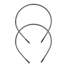 2er Set Metall Stirnbänder Welle Design, Rutschfest & Elastisch für