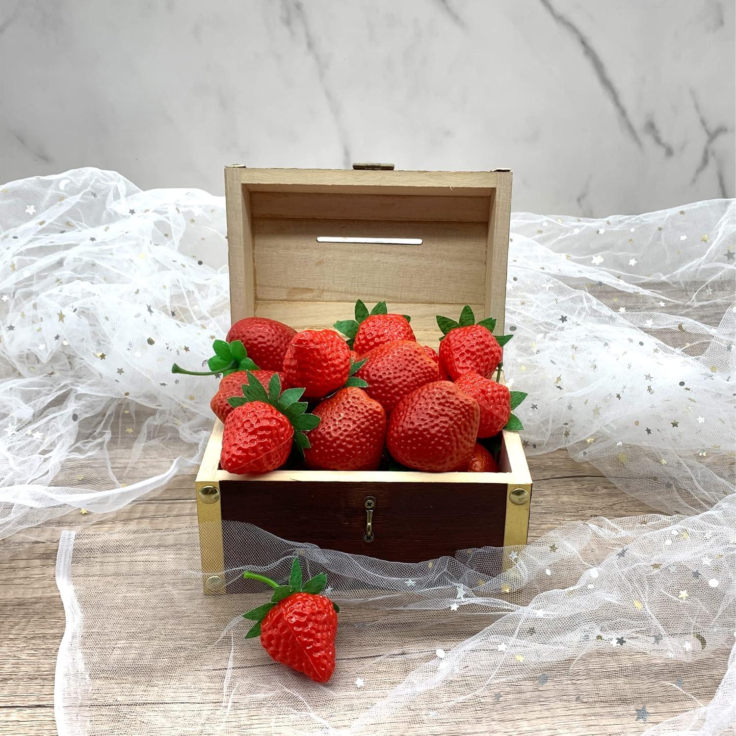 Künstliche Lebensechte Erdbeere Simulation Obst Deko 20 Stück