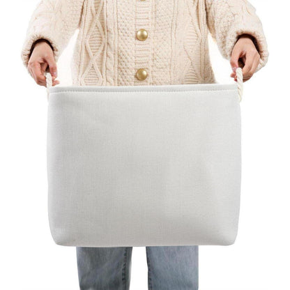 Aufbewahrungsbox Stoff Weiß 4er Set 33x38x33 cm