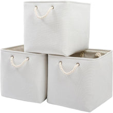 Stoff Aufbewahrungsbox 33x38x33 cm, faltbar, weiß, 1 Stück