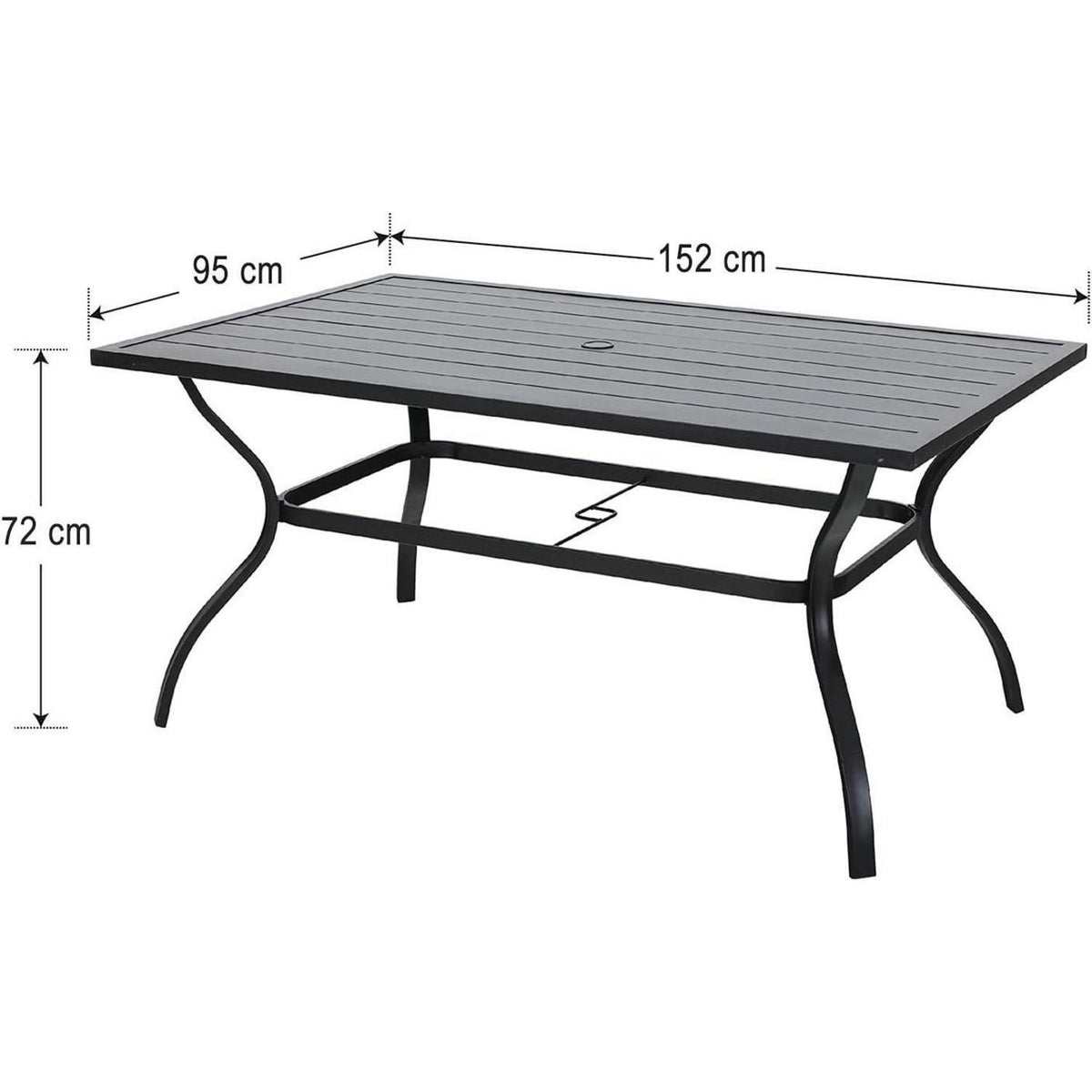 Gartenmöbel Set 6 Personen – Wetterfestes Bistro Set mit Tisch