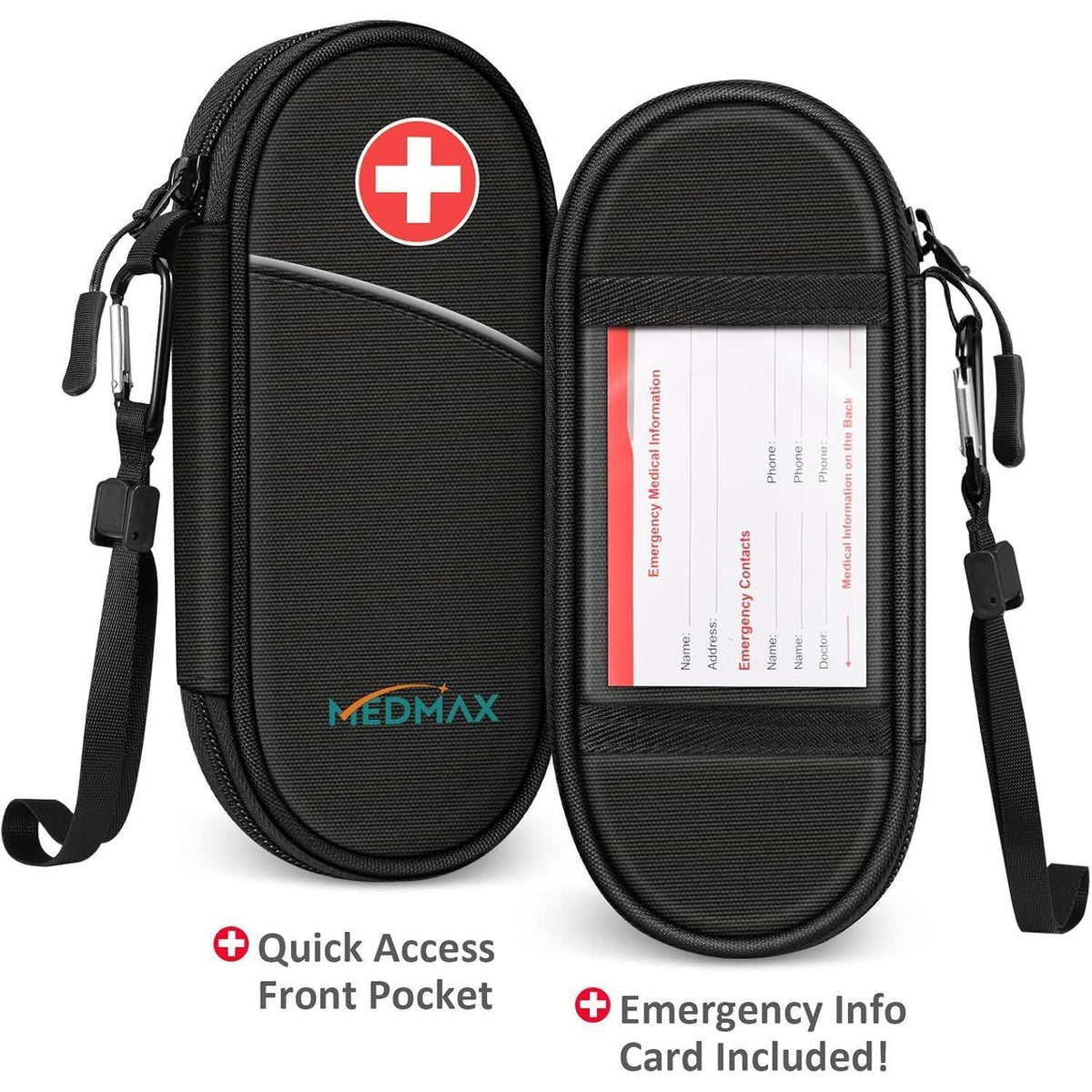 Insulin Kühltasche mit Kühlakkus – Diabetiker Tasche Schwarz