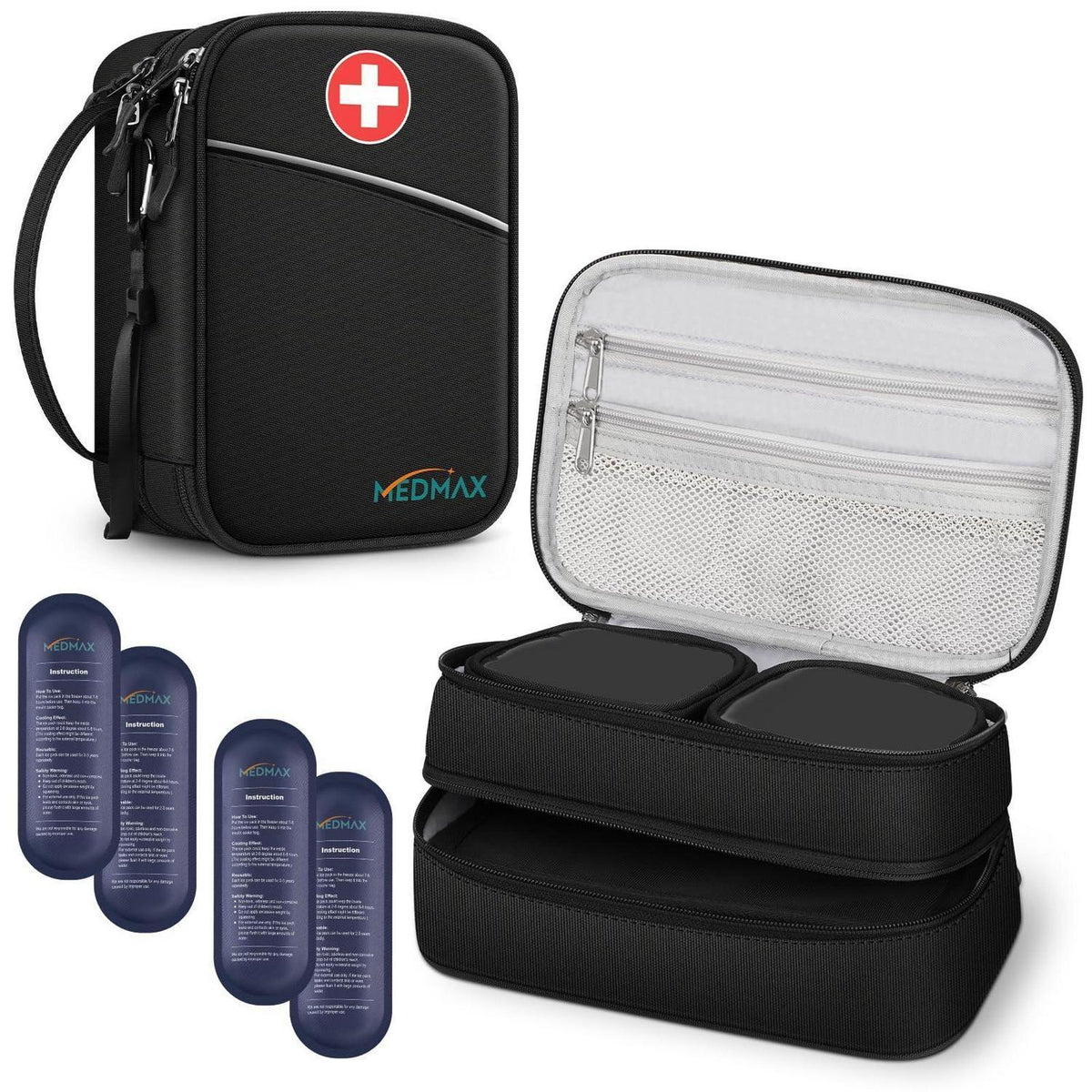 Insulin Kühltasche mit 4 Kühlakkus – Diabetes Reisetasche
