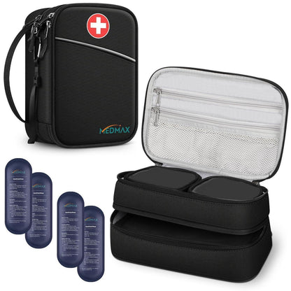 Insulin Kühltasche mit 4 Kühlakkus – Diabetes Reisetasche