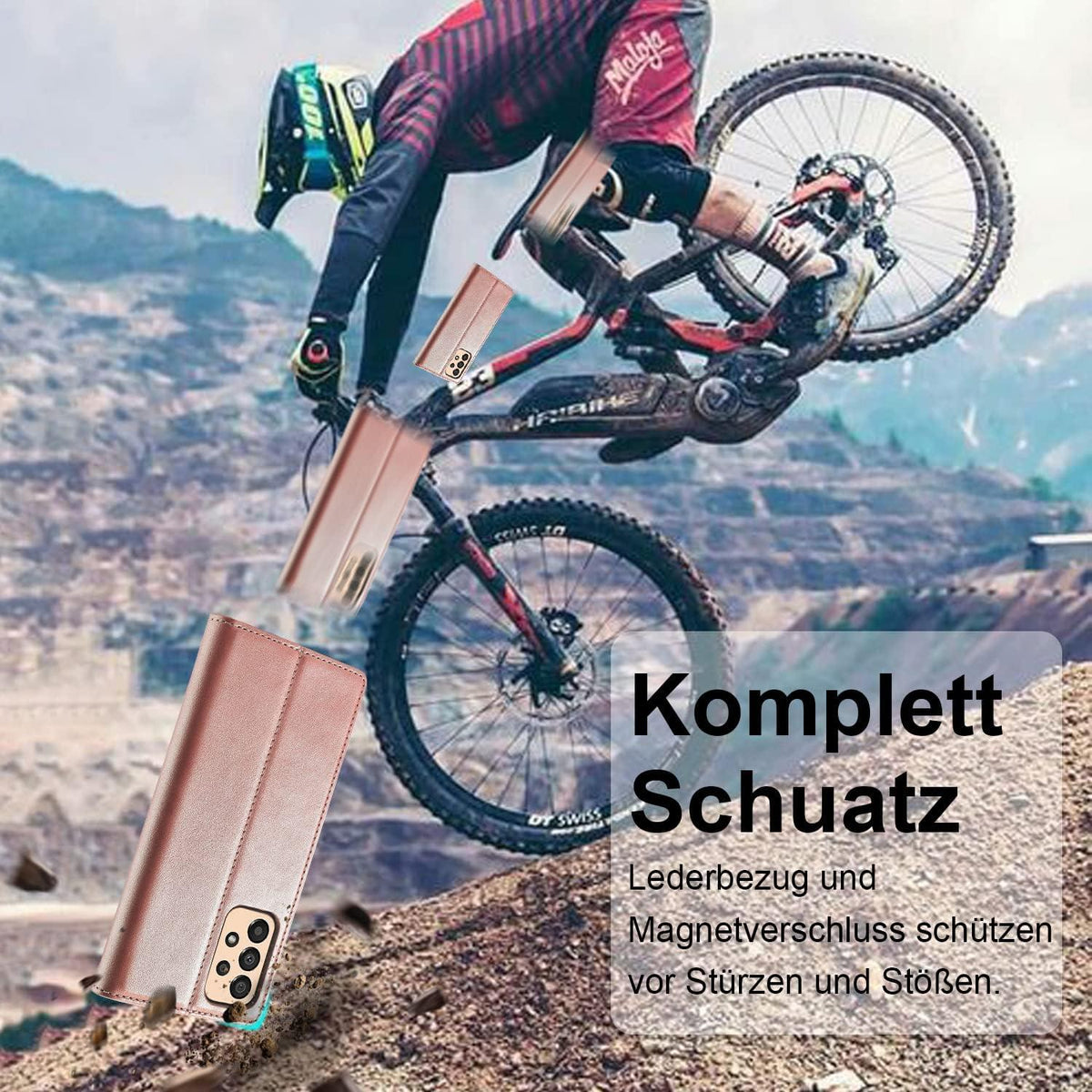 Ailicici Samsung Galaxy A33 5G Hülle Leder Flip Wallet Schutzfolie