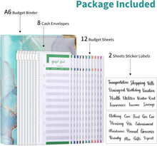 Budget Binder A6 Marmor PU Leder Geld Organizer 8