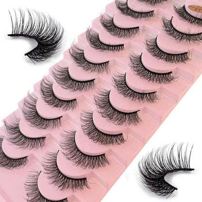 7D Künstliche Wimpern Set – 10 Paar Russian Volume Lashes