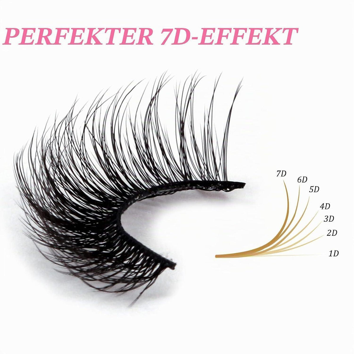 7D Künstliche Wimpern Set – 10 Paar Russian Volume Lashes