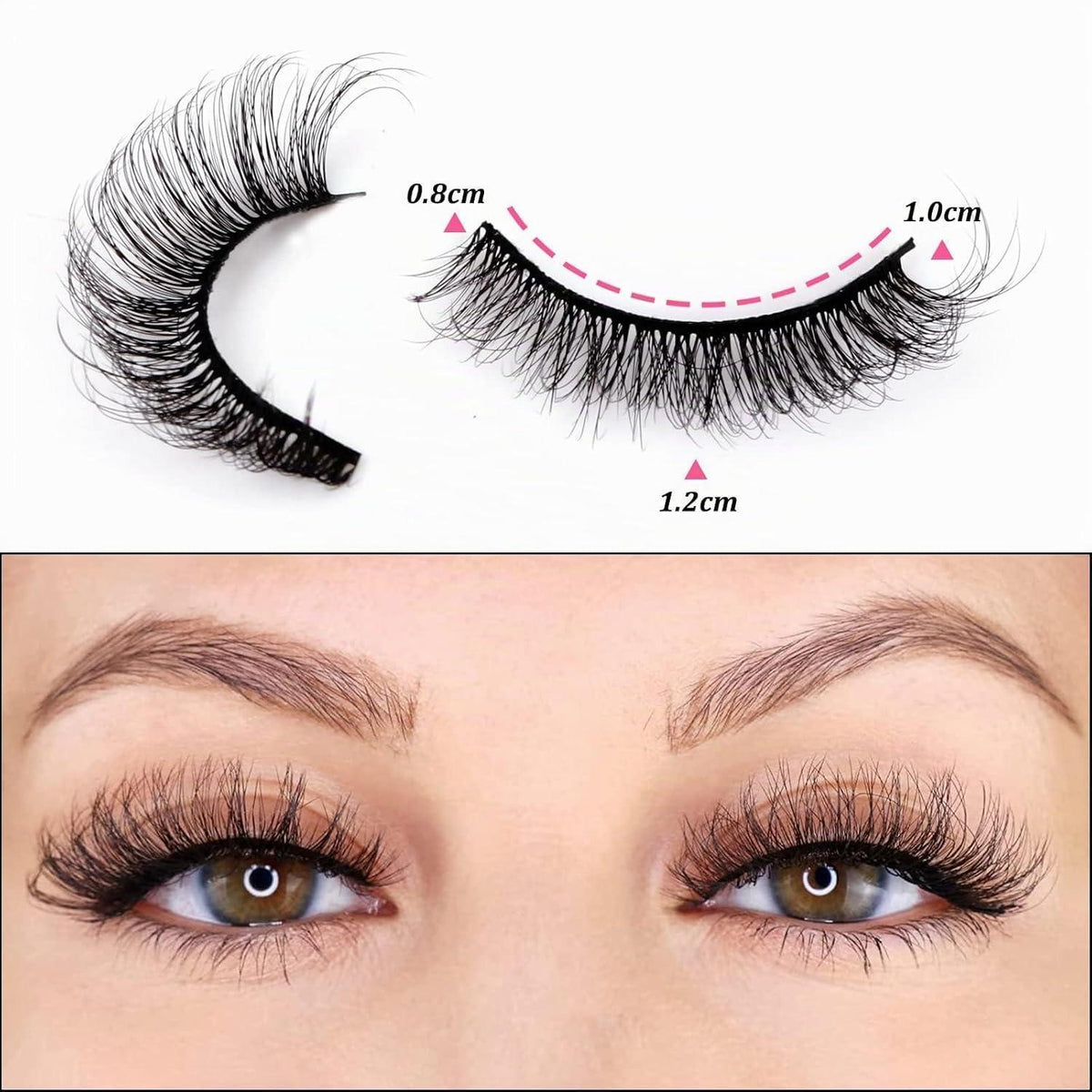 7D Künstliche Wimpern Set – 10 Paar Russian Volume Lashes